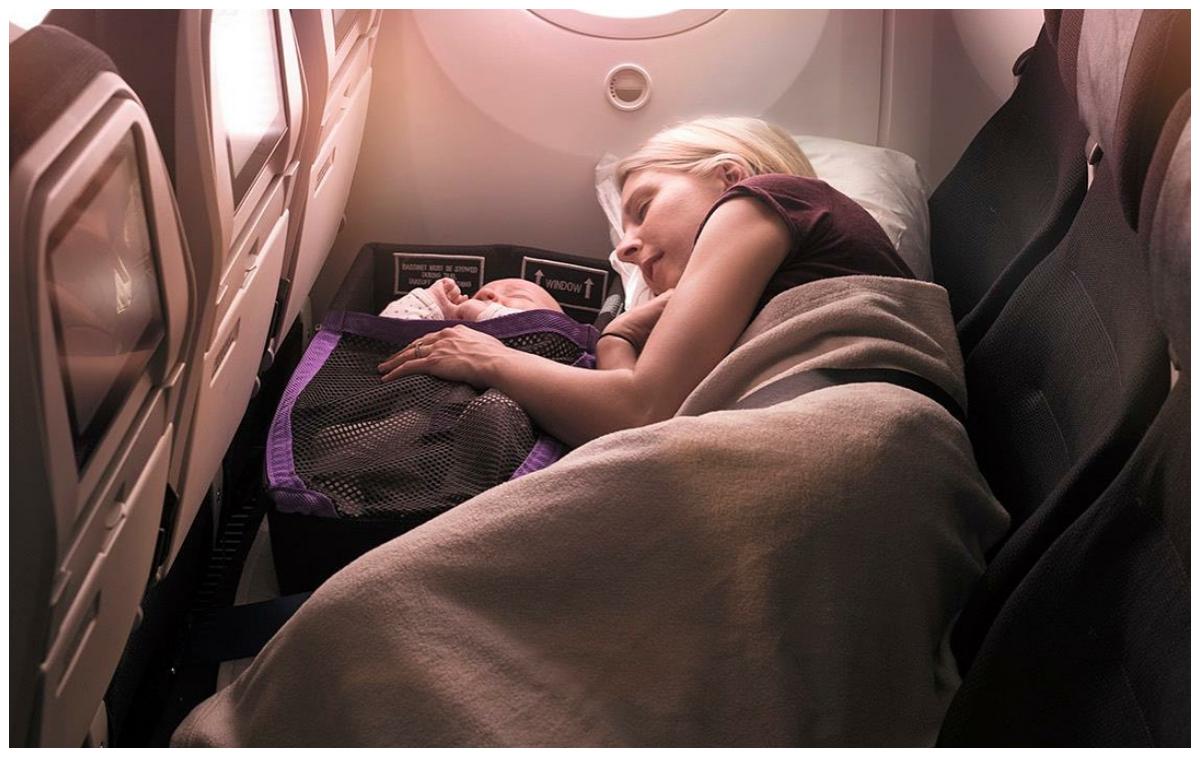 Flygbolaget Air New Zeeland har nya säten - där barn kan sova tillsammans.