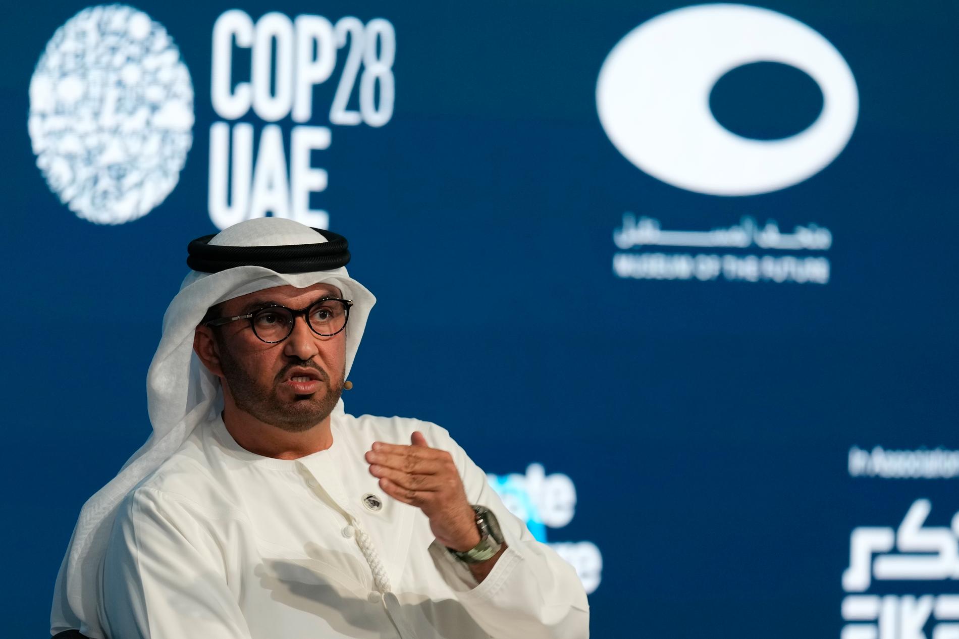 Presidenten för klimattoppmötet, Sultan al-Jaber. 