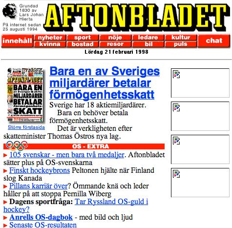 Aftonbladet 1998.
