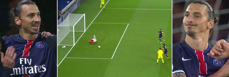 Zlatan gjorde ett mål, en assist och brände en straff.