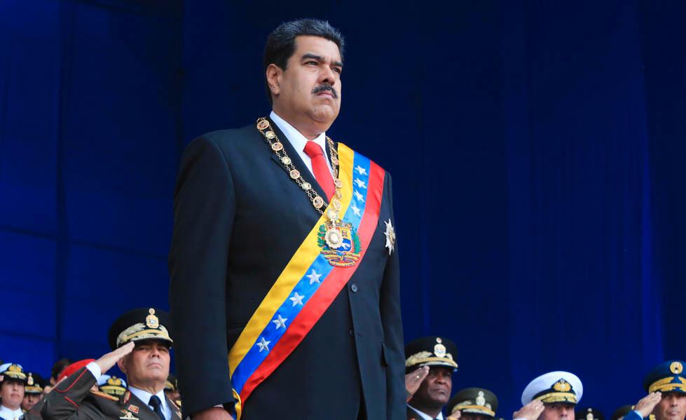 Nicolás Maduro anklagar Colombias avgående president för delaktighet i ett attentat mot honom. Arkivbild.