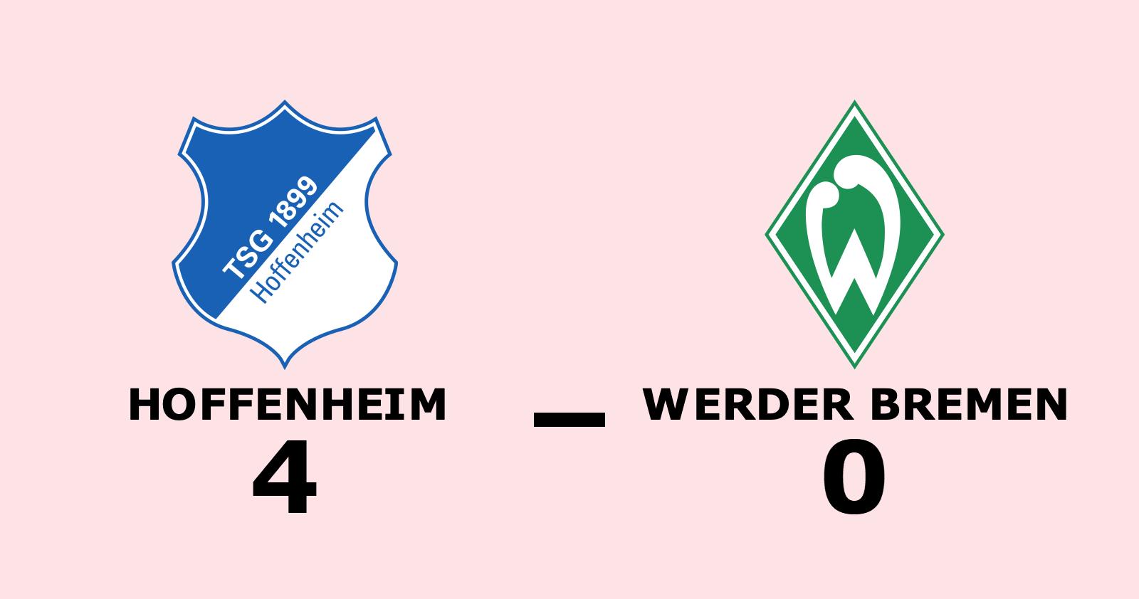 Hoffenheim segrade mot Werder Bremen på hemmaplan