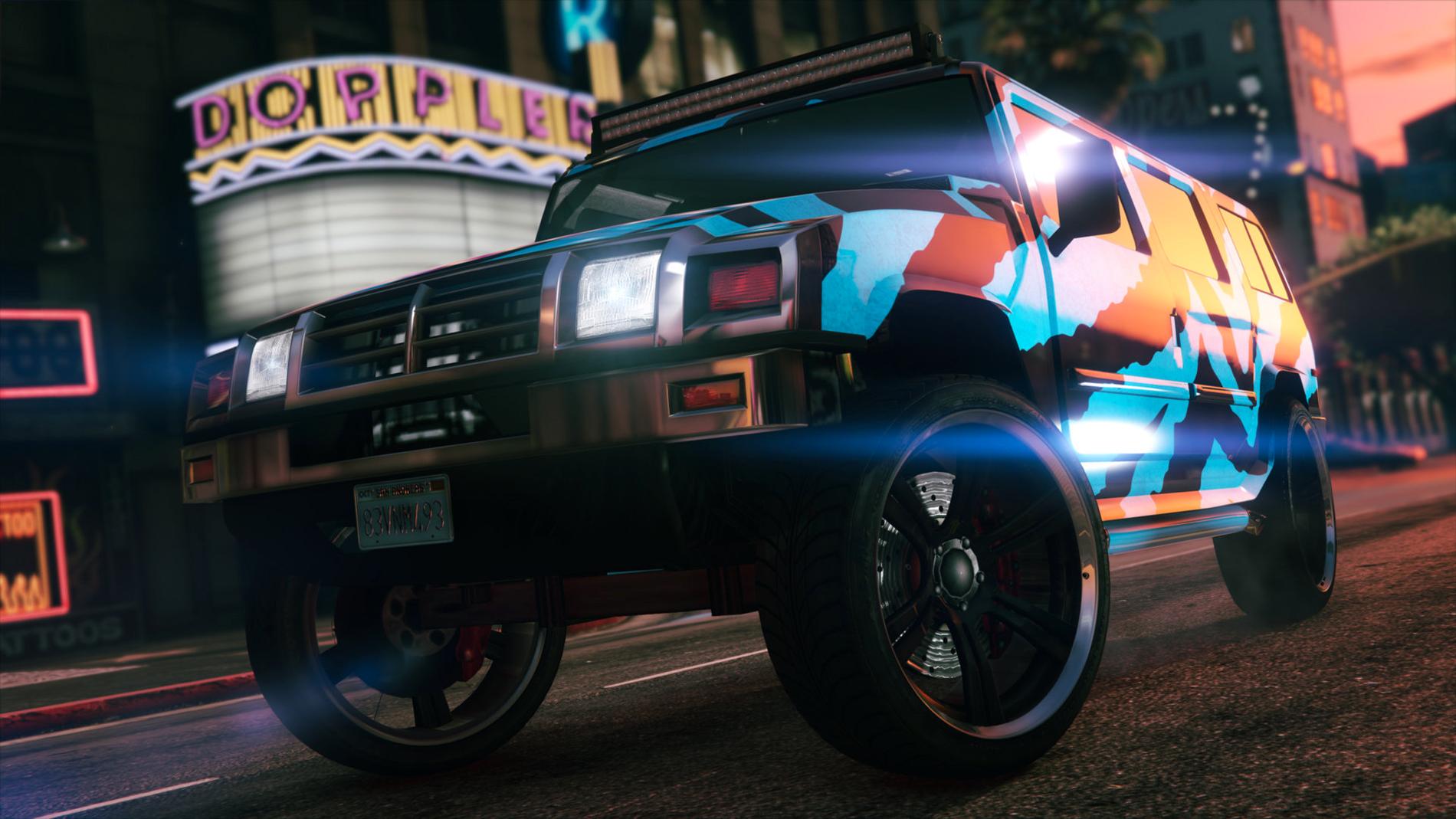 Rockstar bekräftar att man drabbats av ett intrång och att ofärdigt material ur nästa "GTA"-spel läckt. Bilden kommer från "GTA Online". Pressbild.