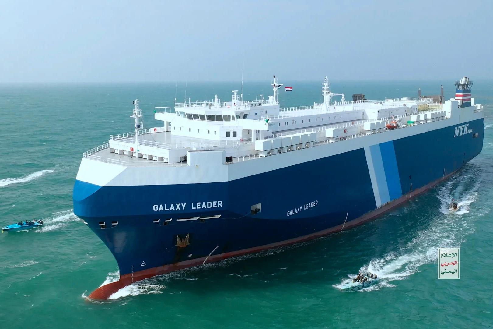 Fartyget Galaxy Leader kapades av islamistiska Huthirörelsen i november. Sedan dess har attacker mot internationellt flaggade fartyg ökat i Röda havet. Arkivbild.