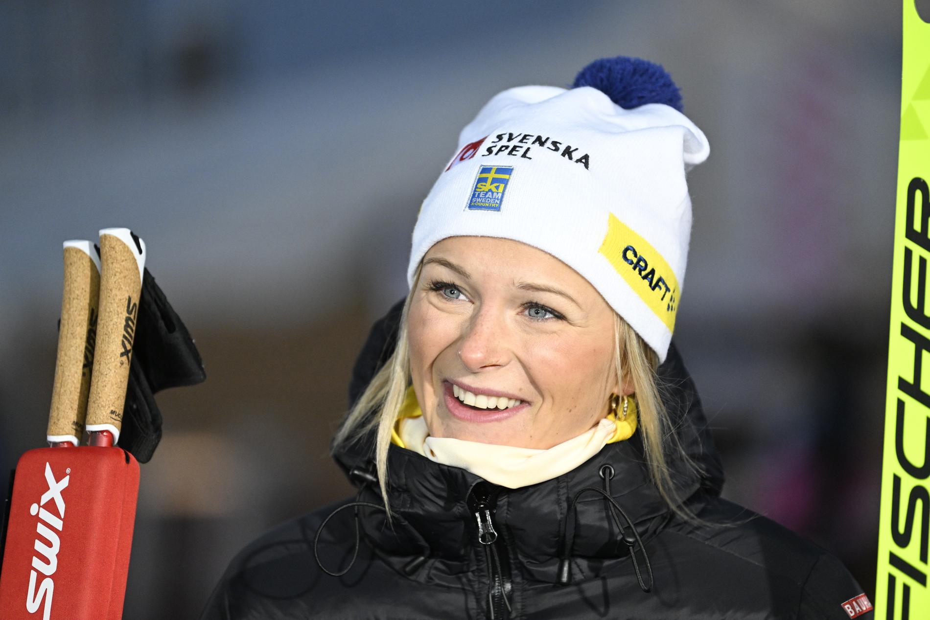 Svenska Frida Karlsson tillhör förhandsfavoriterna i Tour de Ski. Arkivbild.