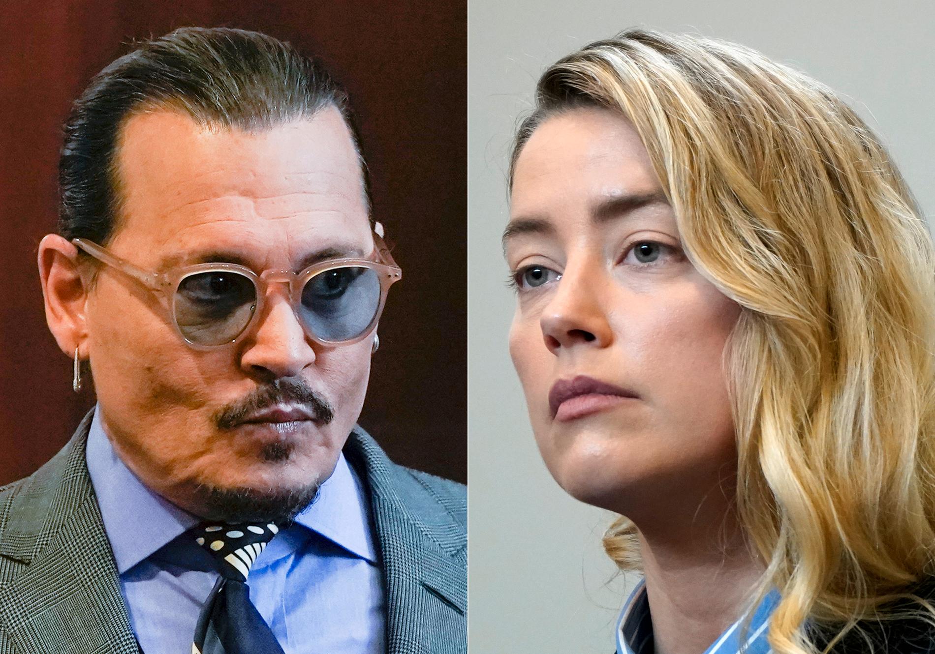 Johnny Depp och Amber Heard möts i rätten. Arkivbild.