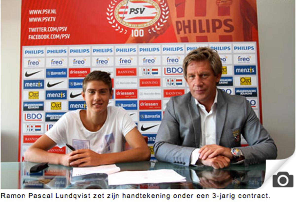 Foto: Faksimil från PSV:s hemsida