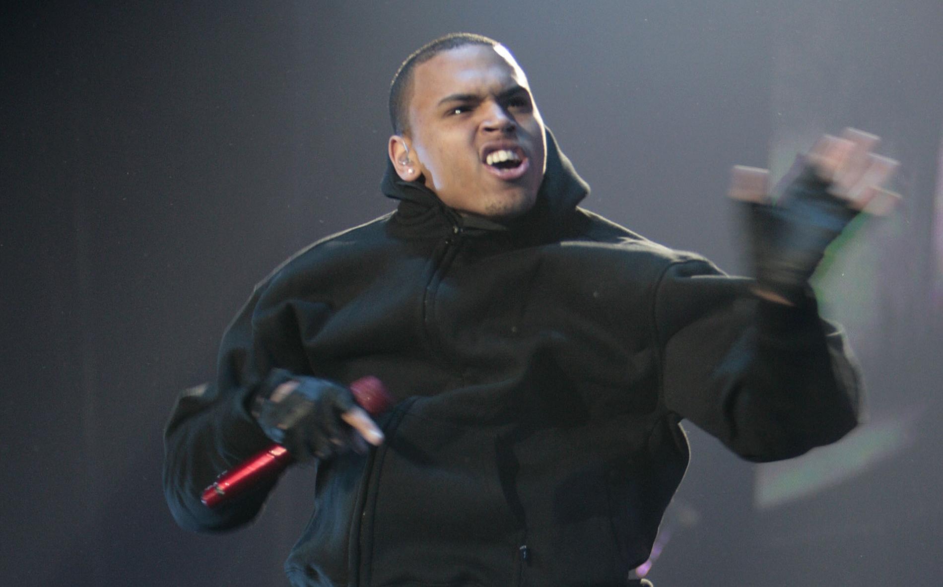 Chris Brown vid en tidigare konsert.