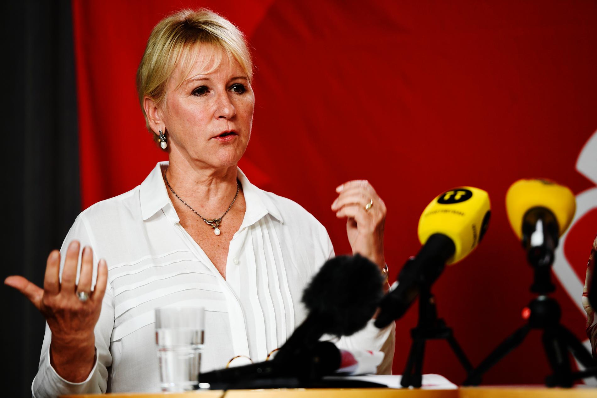 Margot Wallström, Sveriges utrikesminister. 