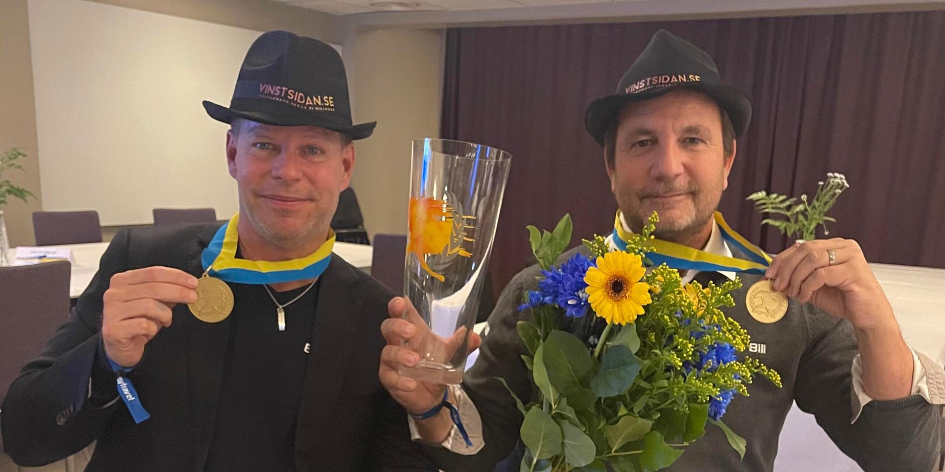 Mattias Renstål och Peter Källberg, delägare till Brother Bill, firade efter segern. 