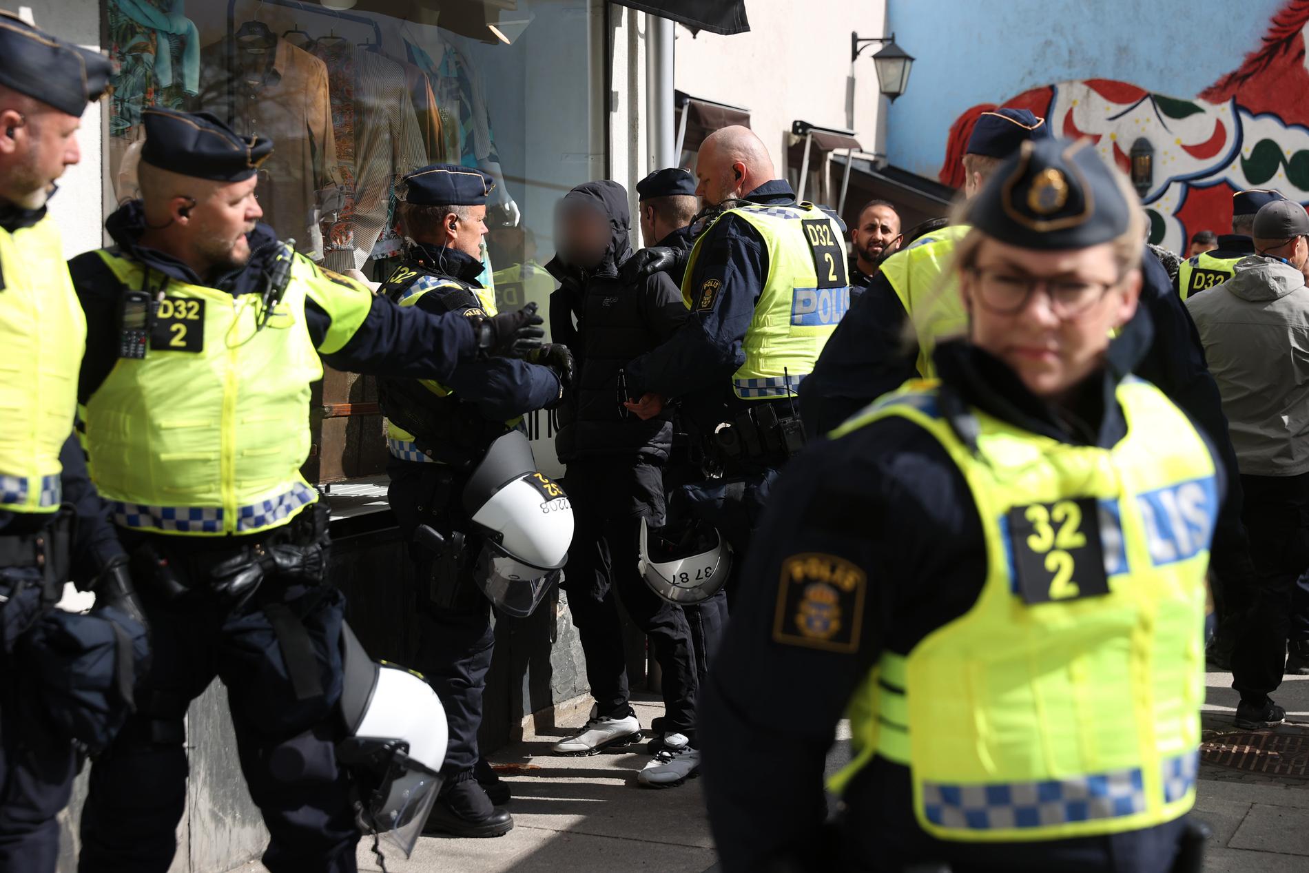 Poliser på plats i Borås.