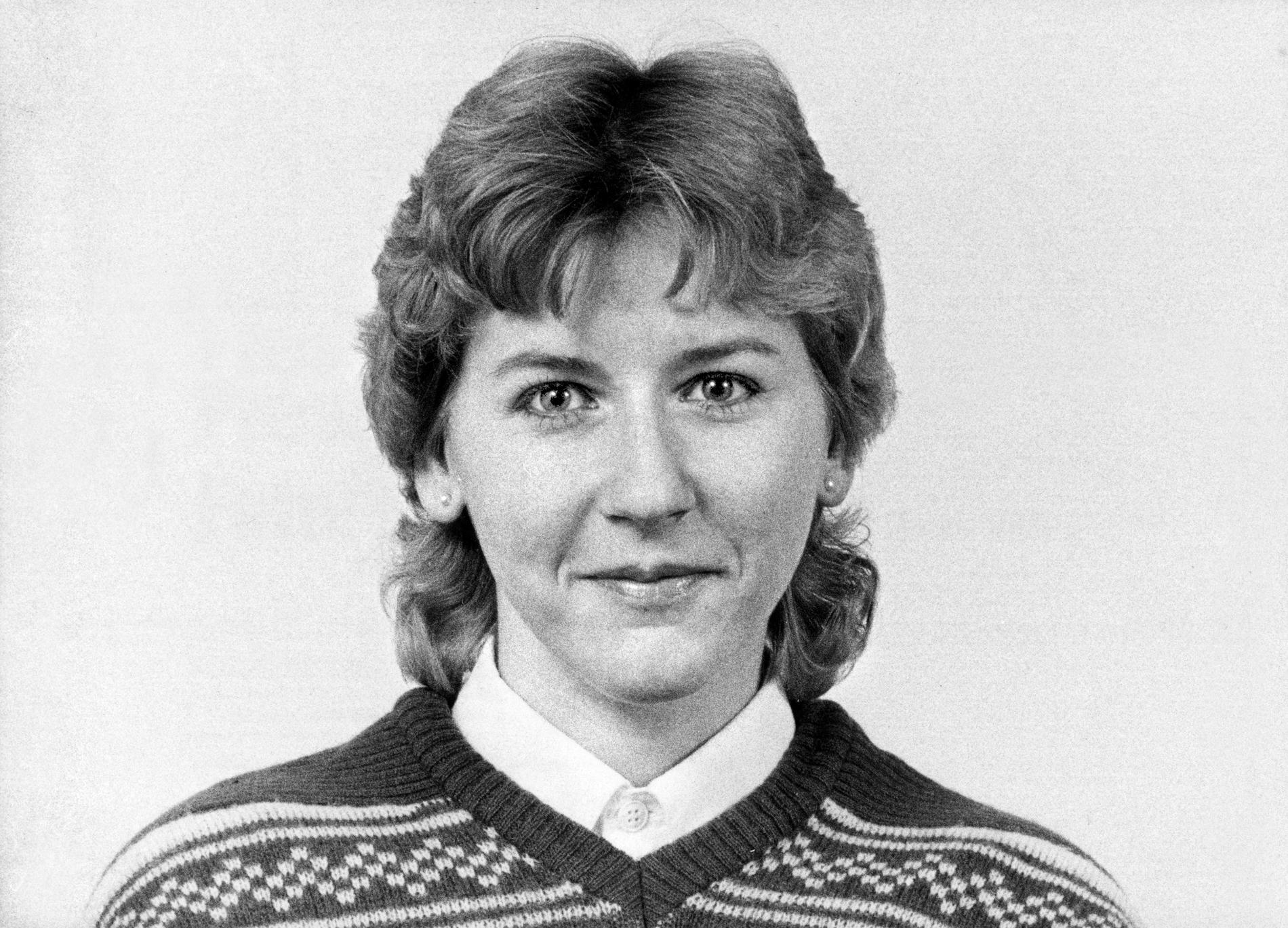 Dåvarande riksdagsledamoten Margot Wallström fotograferad 1982.