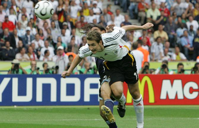 30 juni 2006, kvartsfinal TYSKLAND–ARGENTINA 5–3. 1–1 (80) Miroslav Klose