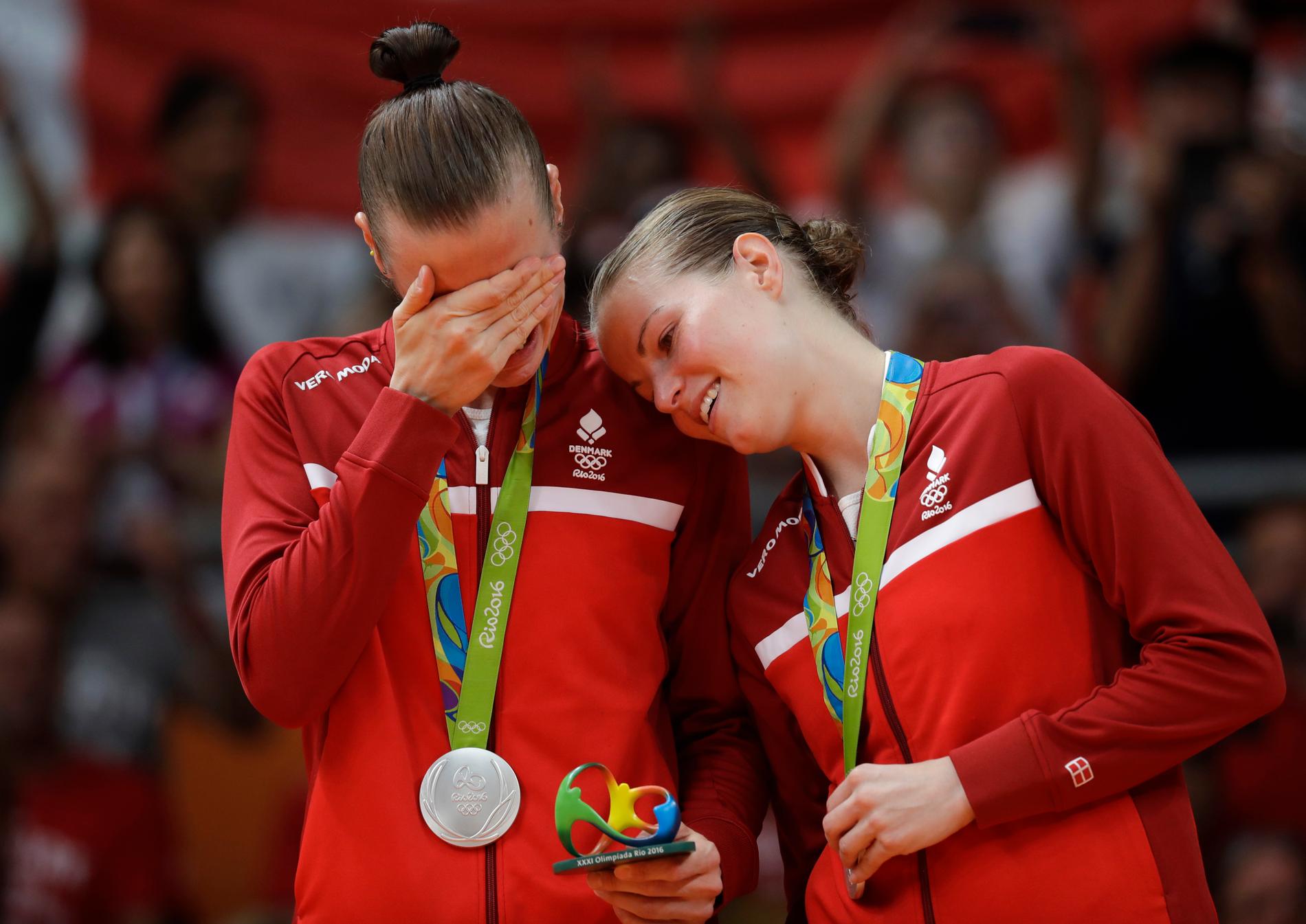 Rytter (vänster) och Pedersen tog OS-silver i dubbel i Rio 2016.