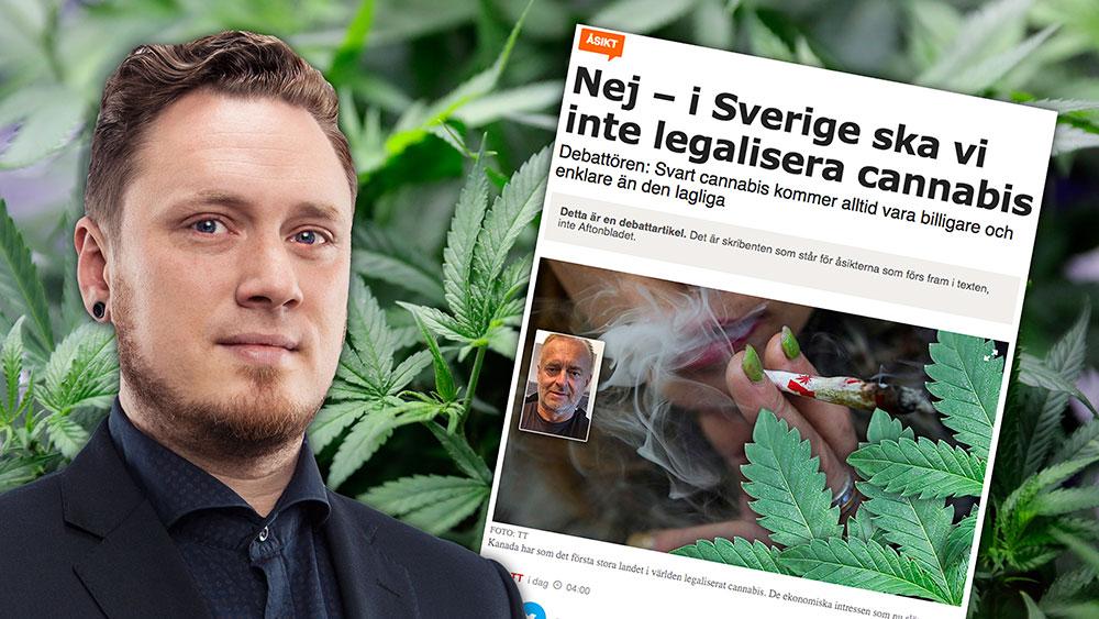 Ingen påstår vidare att den svarta marknaden inom en legalisering skulle försvinna. Däremot att den skulle minska, skriver Johan Svensson, drogpolitisk talesperson, Piratpartiet. Bilden är ett montage.