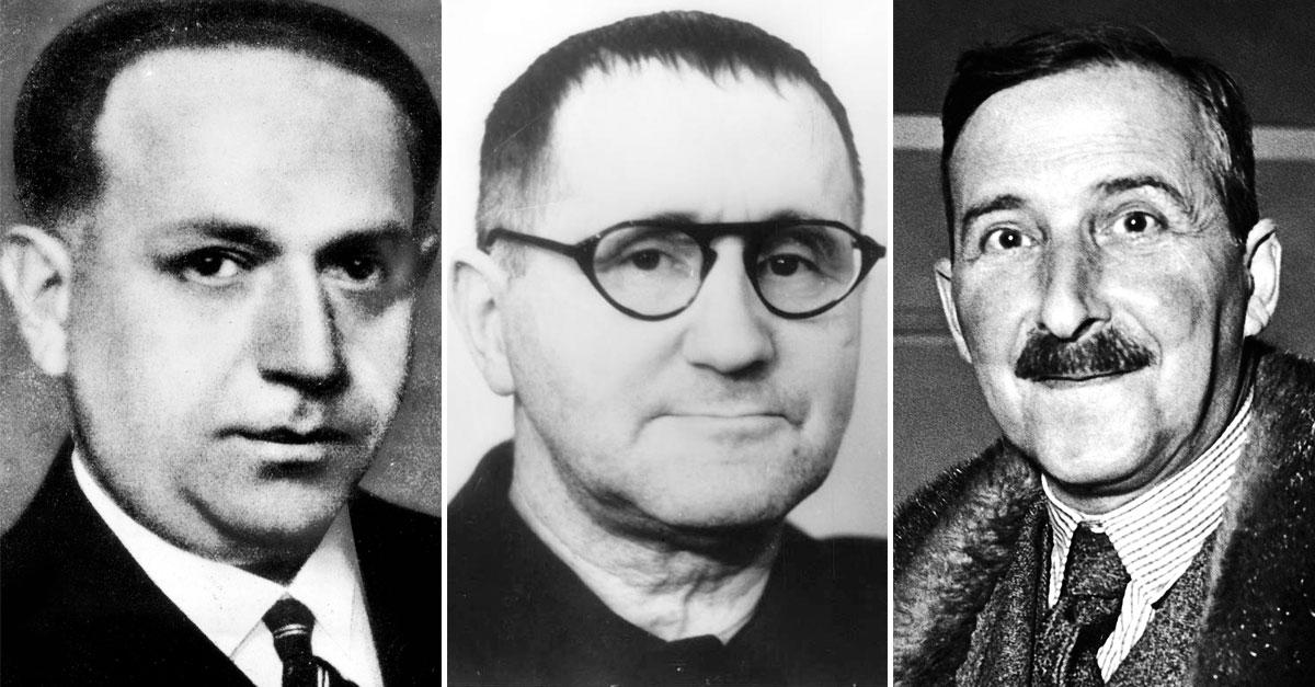 Kurt Tucholsky, Bert Brecht och Stefan Zweig.