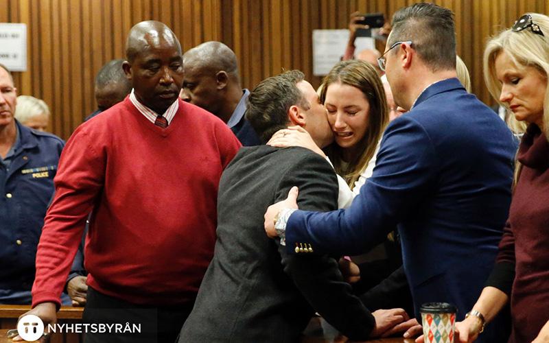 Pistorius kramar om sin syster efter att domen fallit