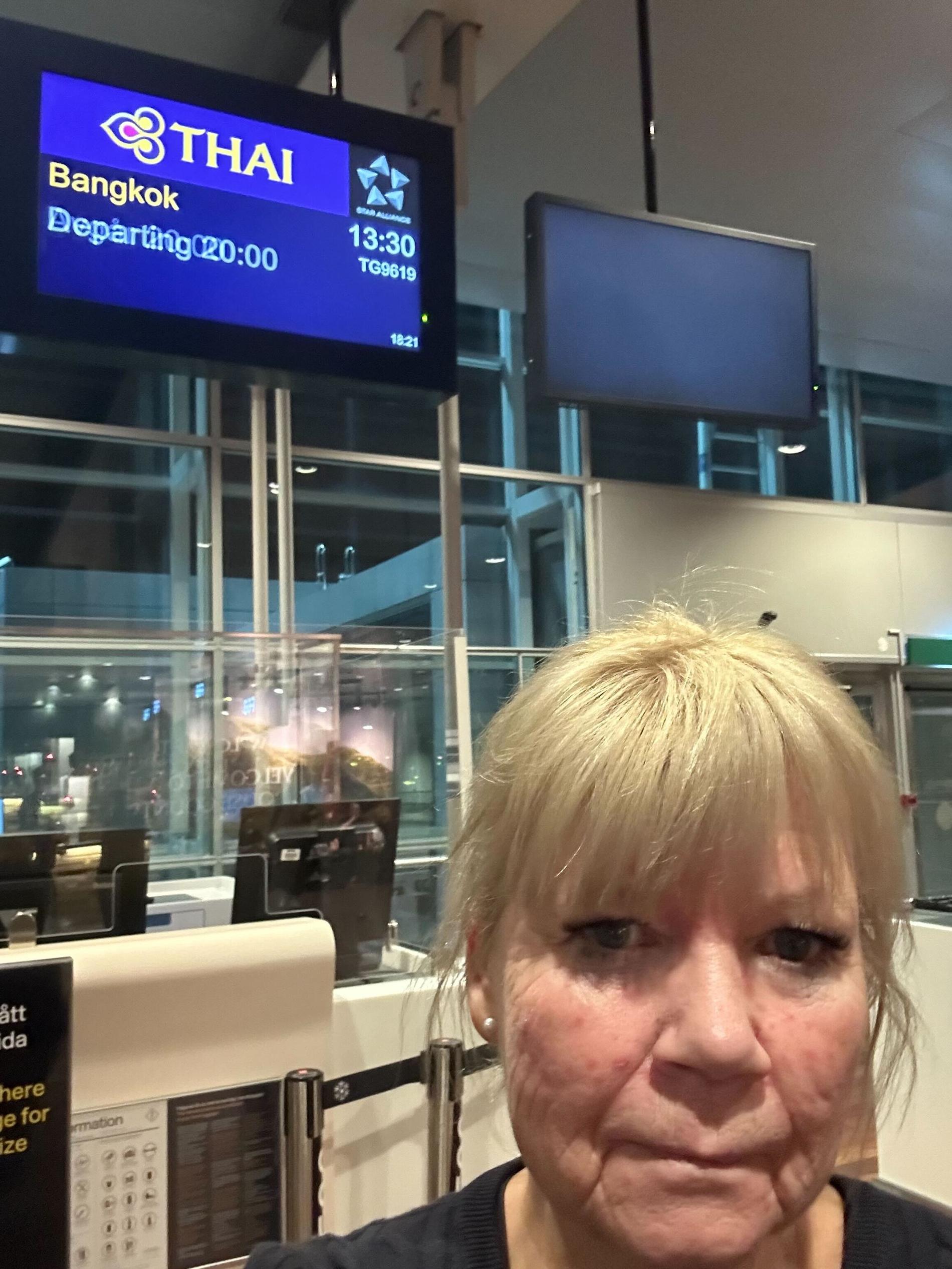 Christine Degner bor i Örebro och skulle rest med lördagens flight från Arlanda till Bangkok i Thailand.
