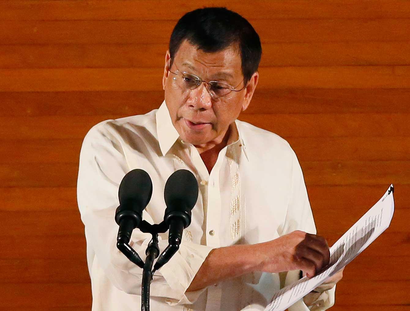 Filippinernas nye president Rodrigo Duterte.
