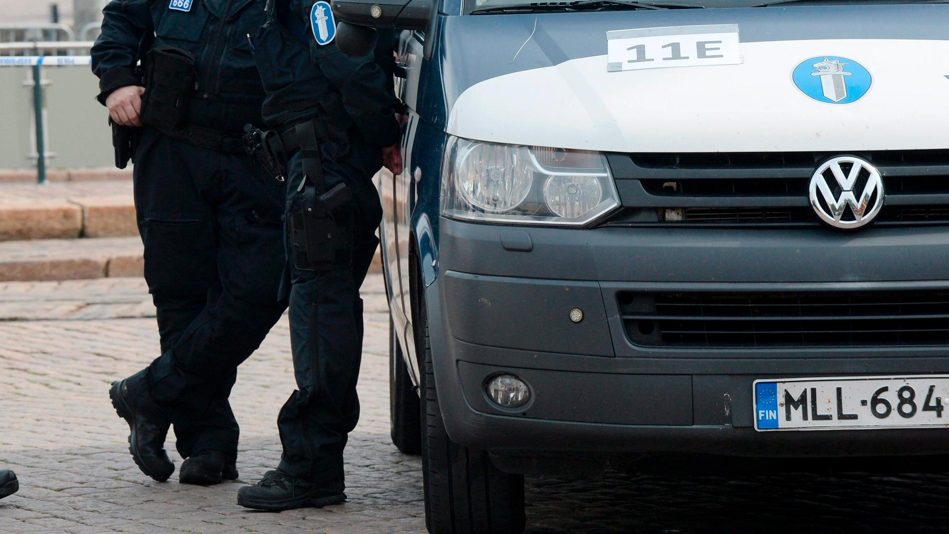 En stor polisjakt pågår i Borgå i Finland. Arkivbild.