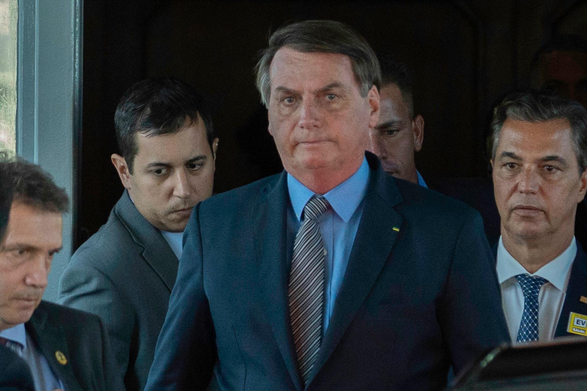Brasiliens president Jair Bolsonaro. Bild från i mars.