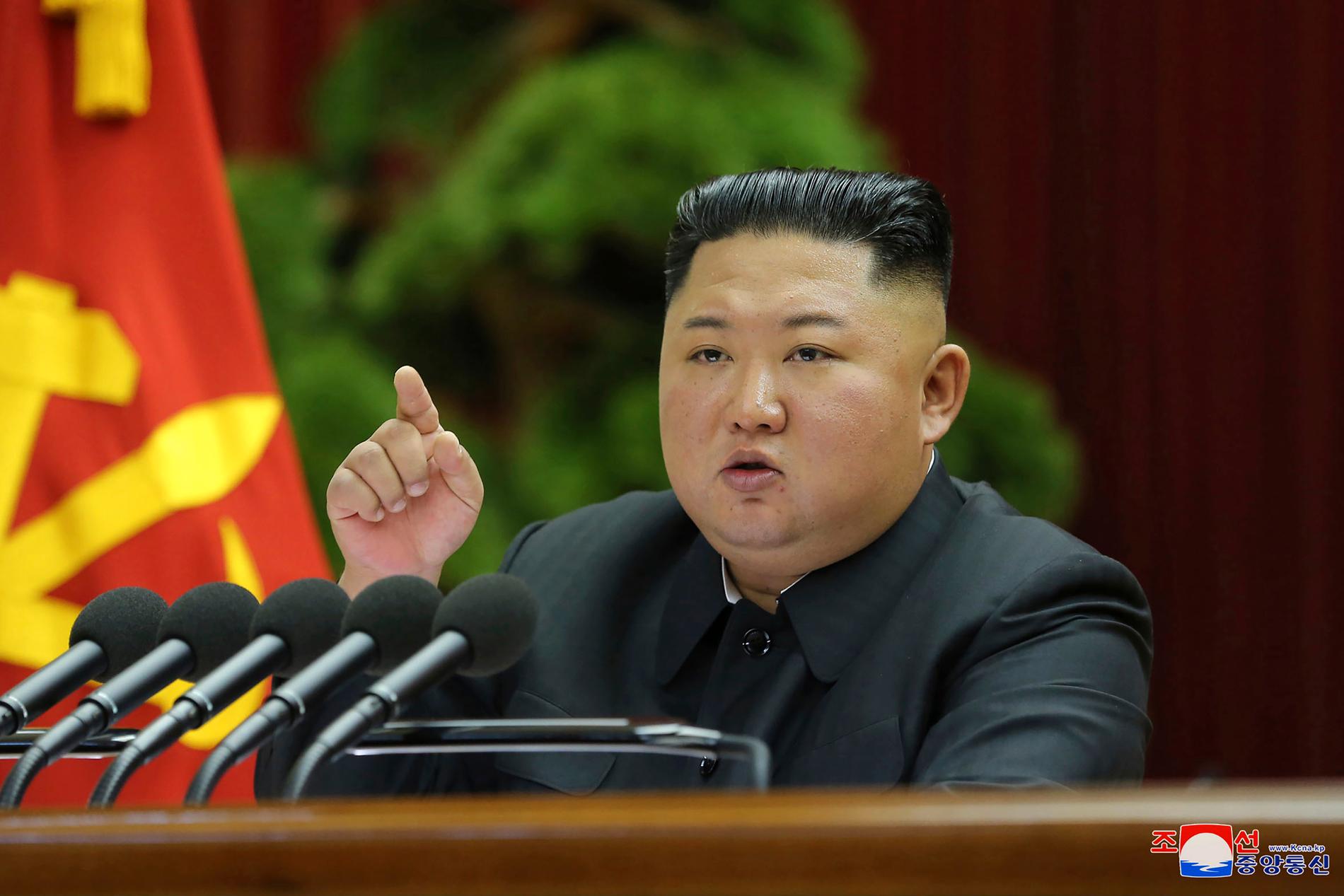Nordkoreas ledare Kim Jong-Un i december 2019. Bilden kommer från den statliga nyhetsbyrån KCNA. Arkivbild.