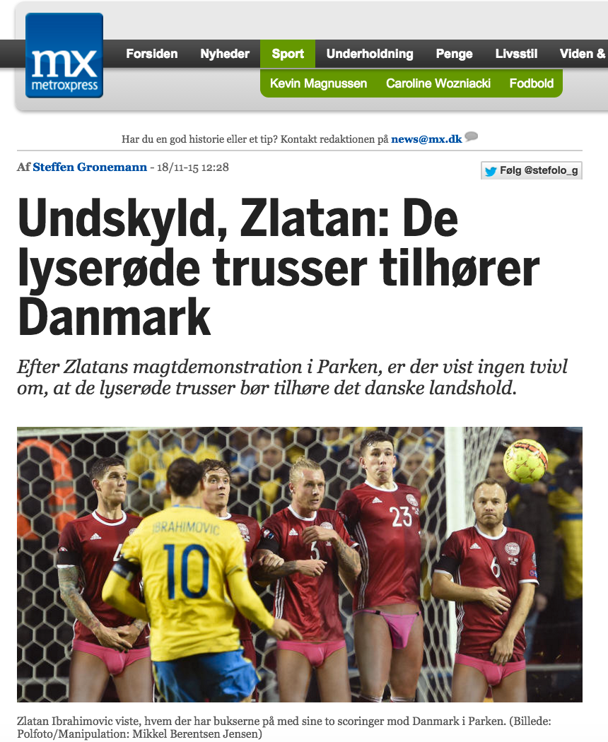 Tidningens ursäkt till Zlatan.