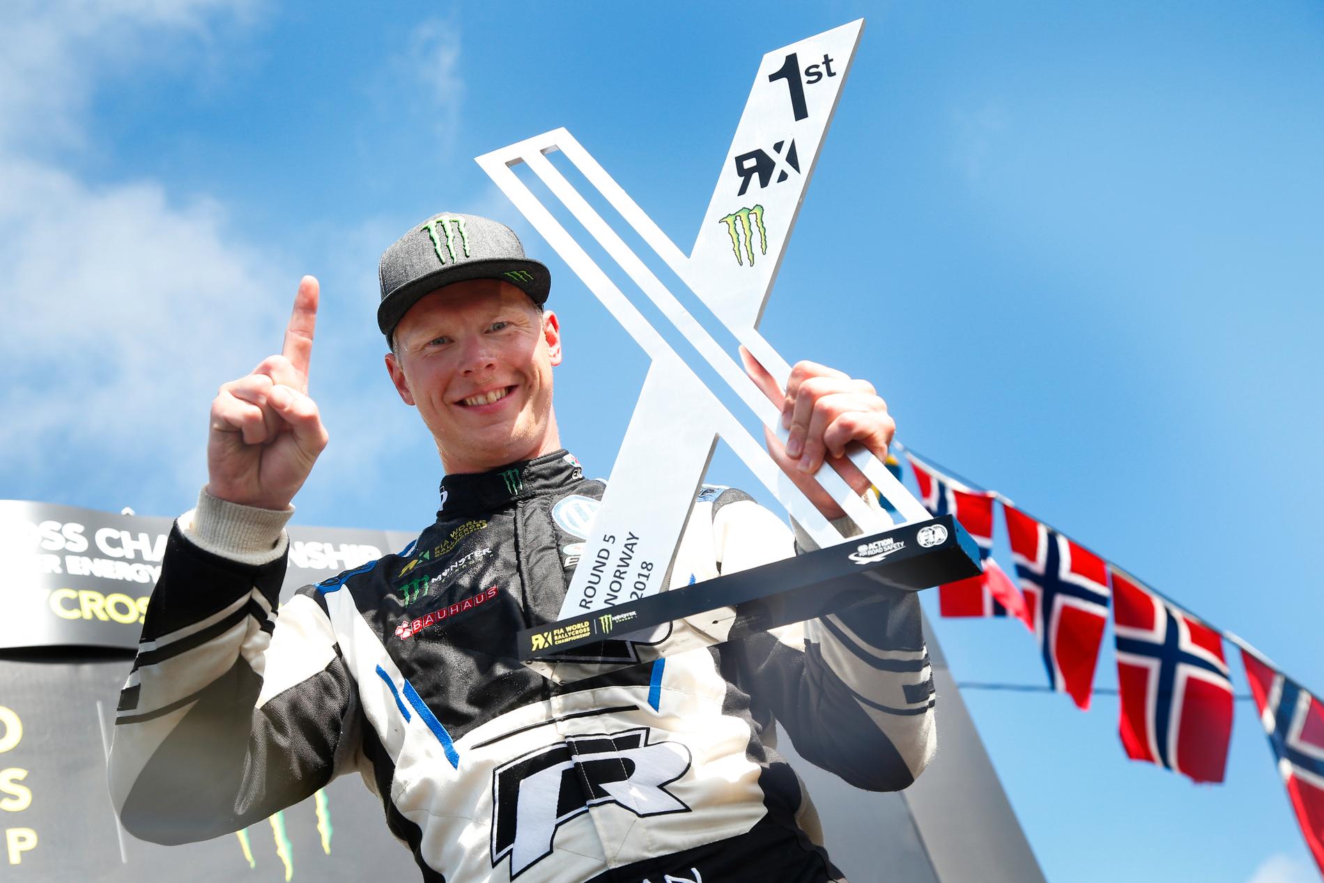 Johan Kristoffersson vann VM i rallycross i Hell, Norge.