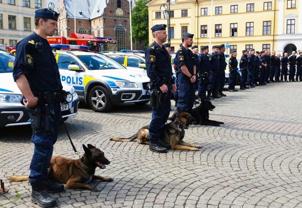 Poliser i Kristianstad.