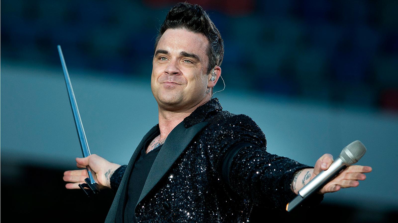 Robbie Williams på Ullevi 2013.