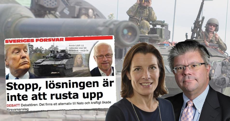 Sverige måste stärka den sammantagna försvarsförmågan, både genom ett svenskt Nato-medlemskap och genom ett stärkt svenskt försvar, skriver Moderaterna i en replik till Stig Henriksson (V).