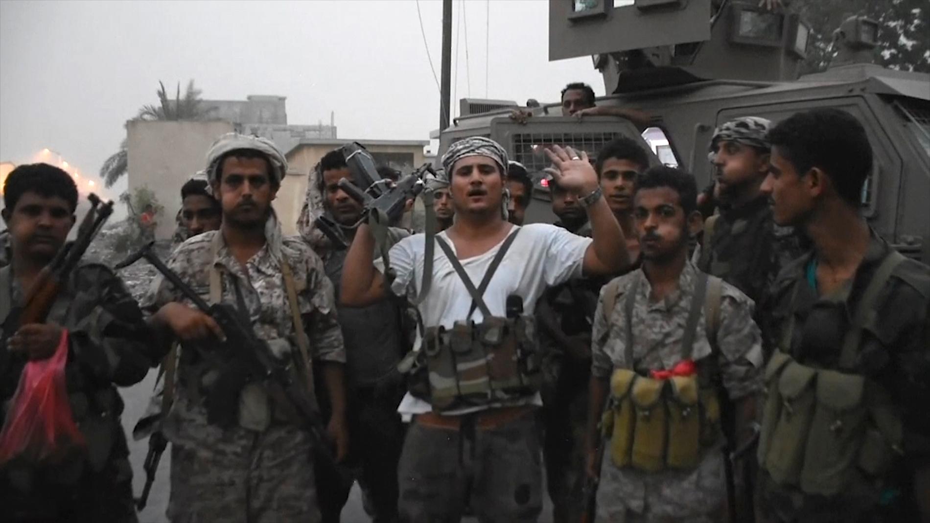 Separatister från STC i hamnstaden Aden. Arkivbild.