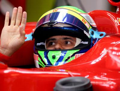 Tillbaka bakom ratten Felipe Massa körde Formel 1-bil på Mugello i går. FOTO: AP