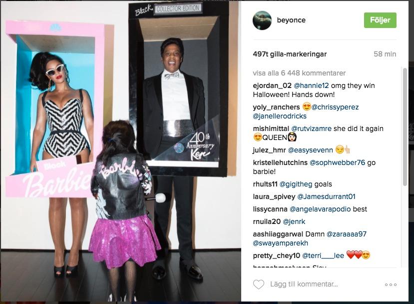 Familjen Beyonce, Blue Ivy Carter och Jay-Z.