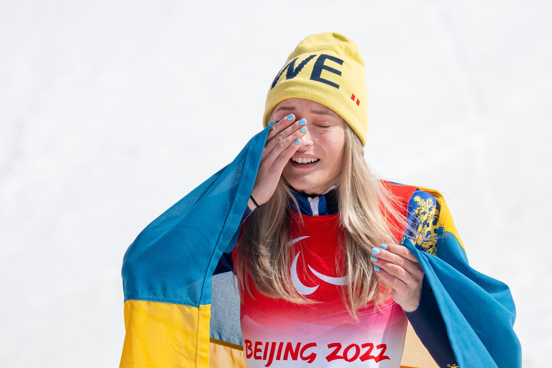 Ebba Årsjö under Paralympics 2022. 