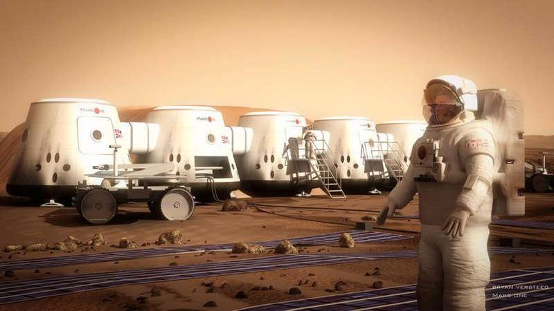 Så här är det tänkt att boendet ska se ut på Mars. Om allt går som planerat kommer de första människorna att flytta till planeten 2022. I första vända kommer de att vara fyra personer som åker, därefter fylls det på med fyra nya vartannat år.