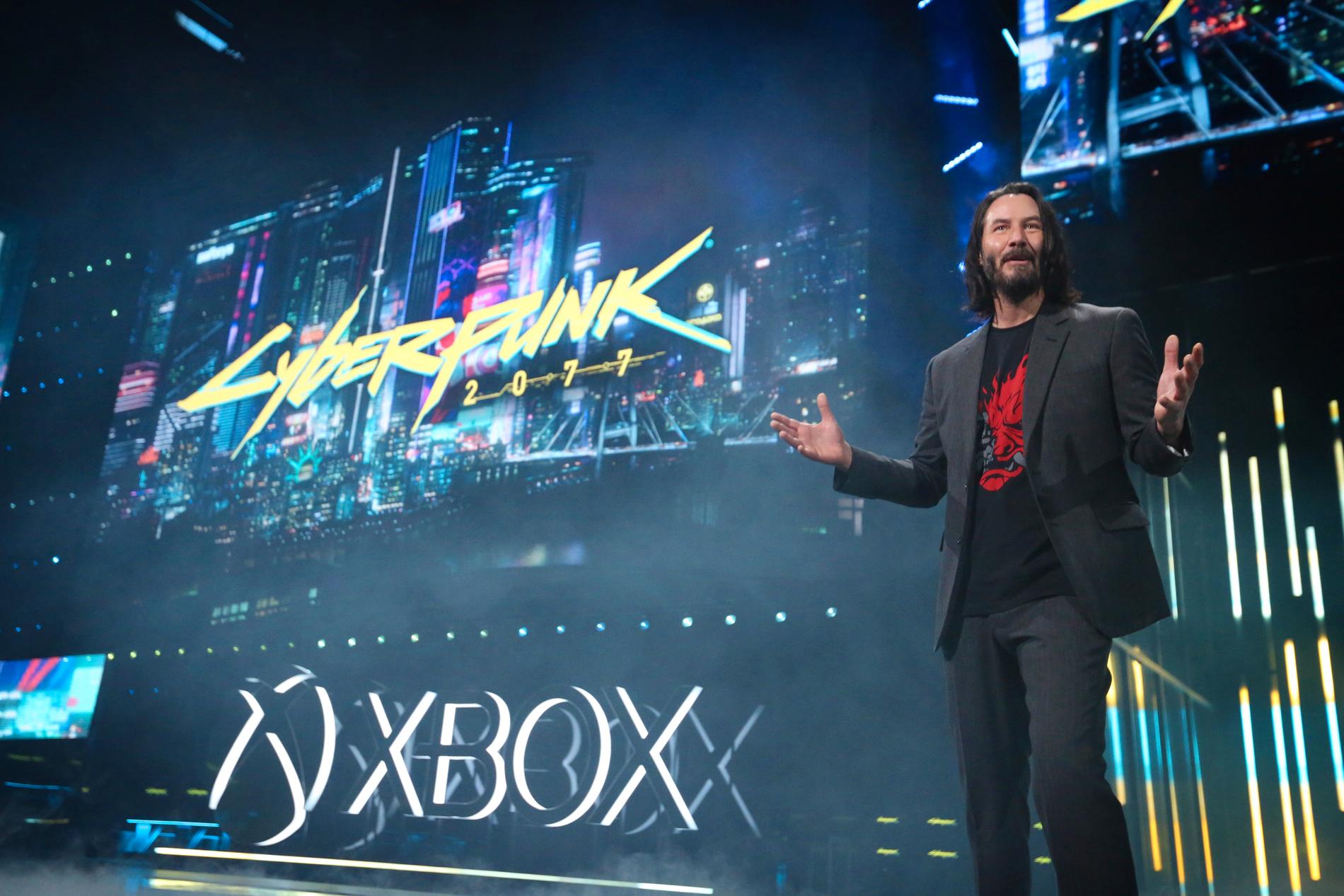 Keanu Reeves vid spelmässan E3 2019. Arkivbild.