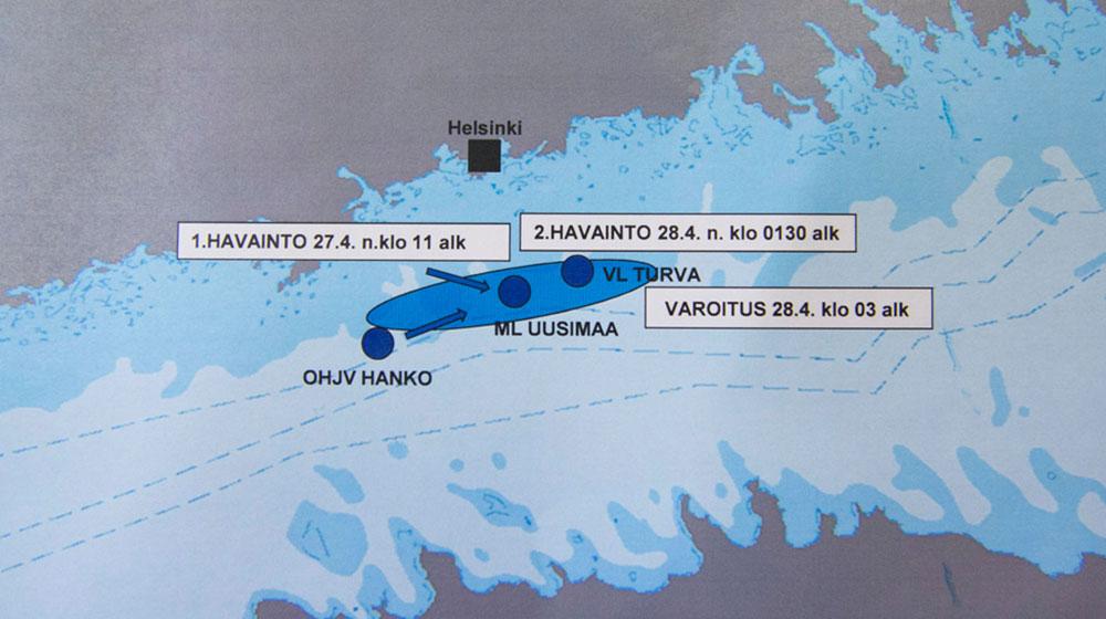 Tre olika fartyg har hört ljud från den misstänkta ubåten, berättade finska marinen under en presskonferens.