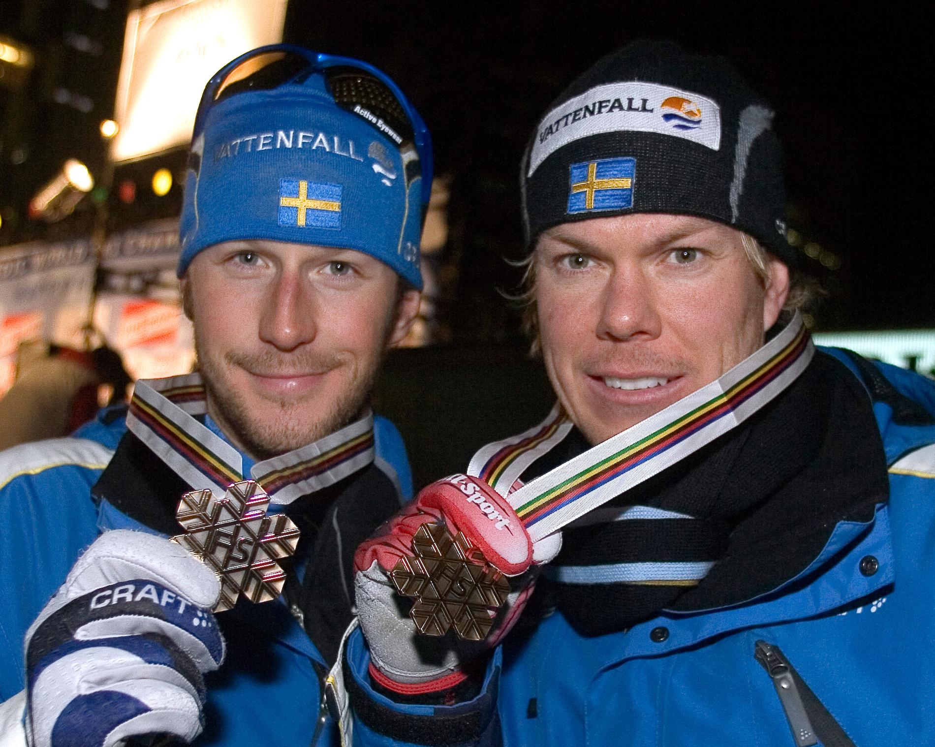 Anders Södergren och Mathias Fredriksson tävlade ihop med Per Elofsson