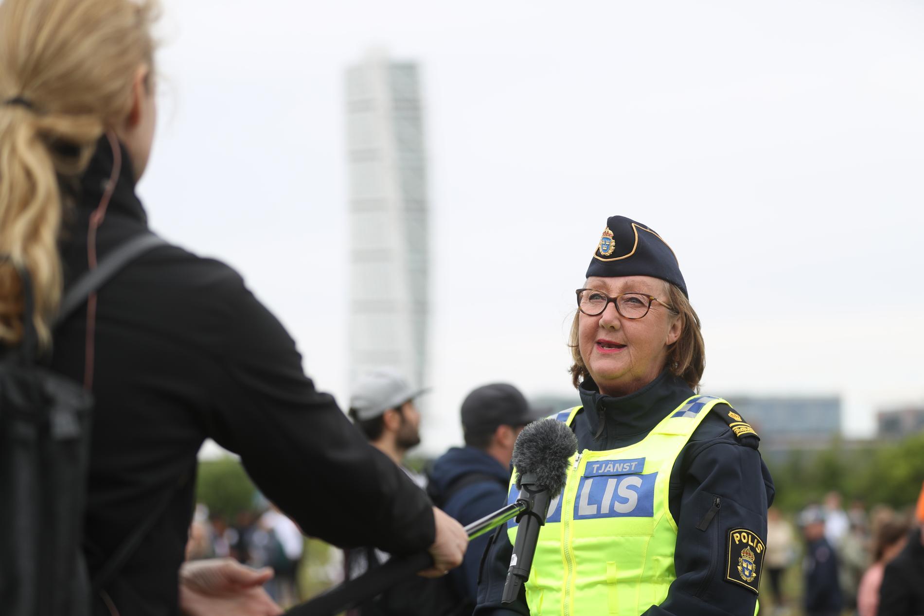 Ewa-Gun Westford vid den senaste demonstrationen i Malmö.