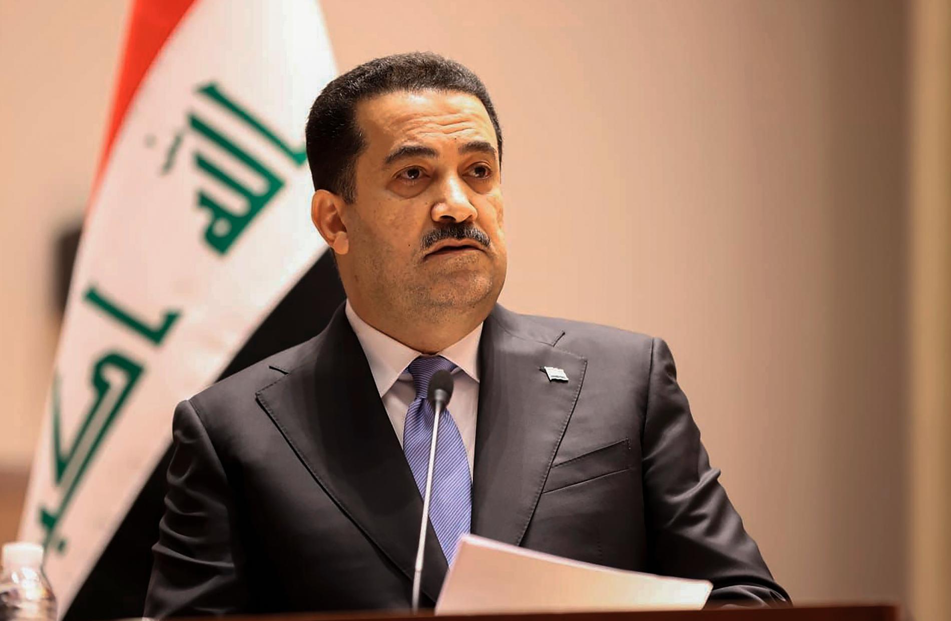 Irakiske premiärministern Mohammed Shia al-Sudani.