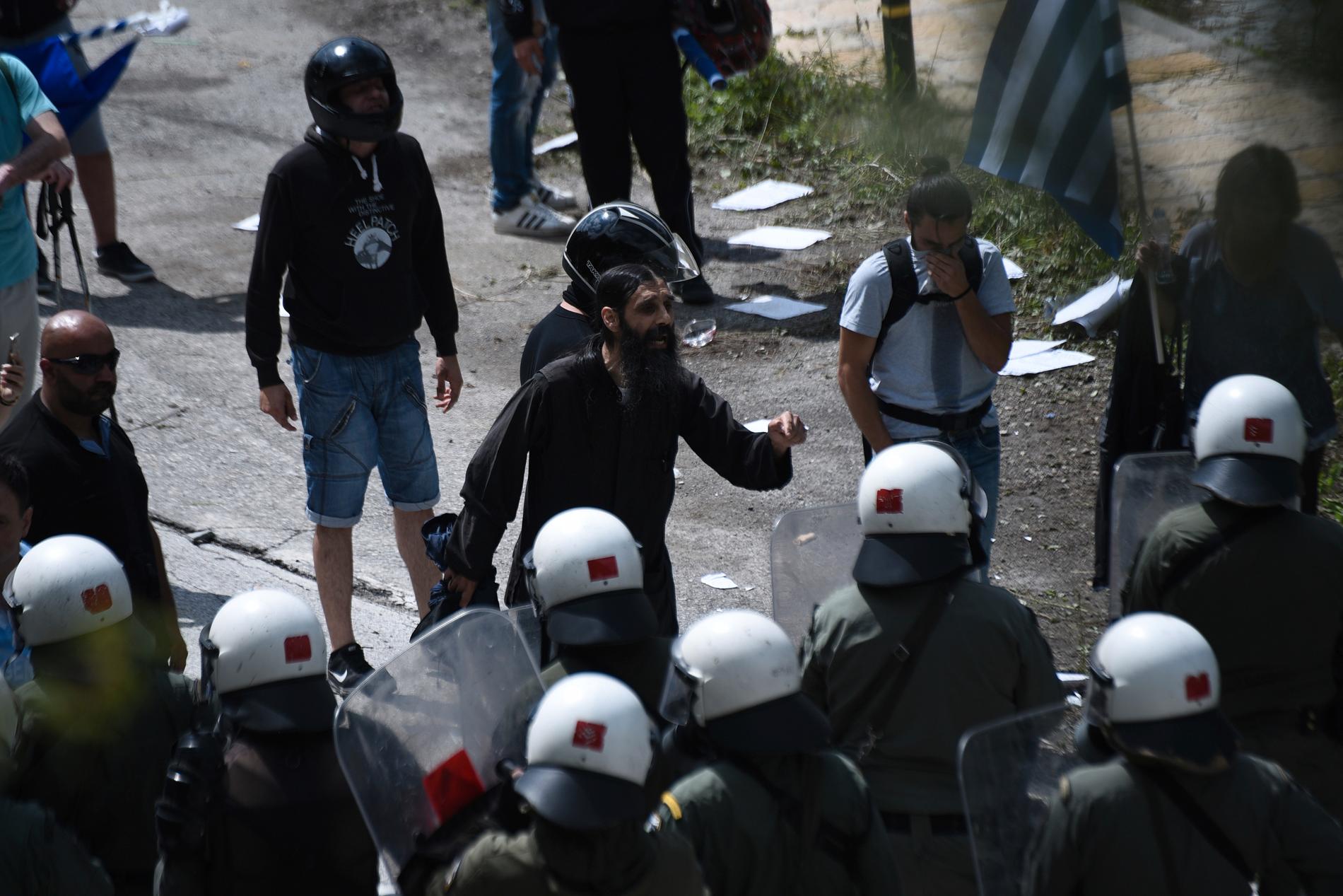 Motståndare till det så kallade Prespa-avtalet, där namnet Nordmakedonien slås fast, har lett till stundtals våldsamma protester både i Grekland och i Makedonien. Arkivbild