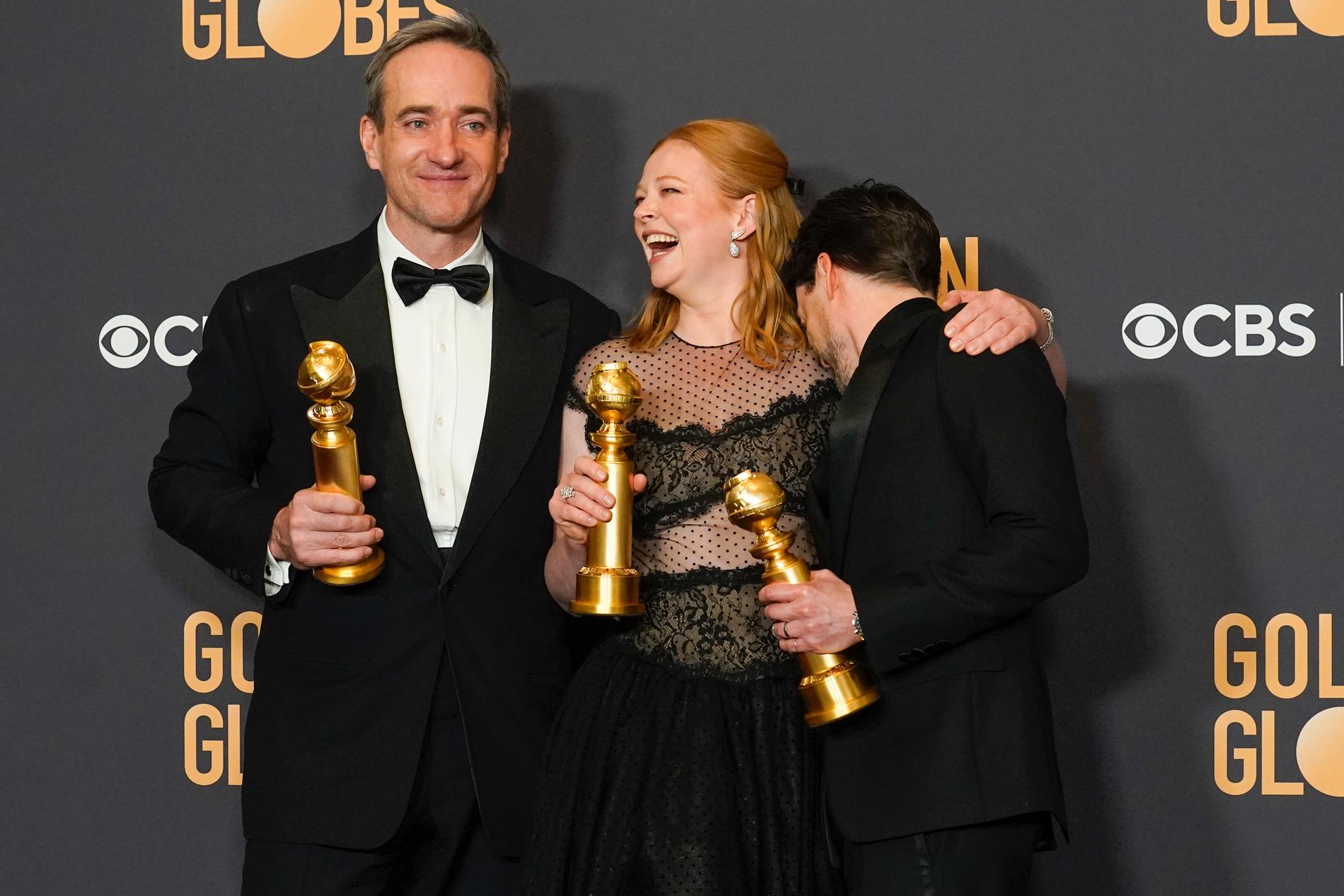 Matthew Macfadyen, Sarah Snook och Kieran Culkin vann alla Golden Globes för sina roller i ”Succession”.
