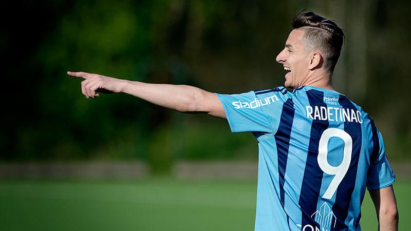 Haris Radetinac gjorde comeback efter tio månader i Djurgårdens U21-derby mot Hammarby.