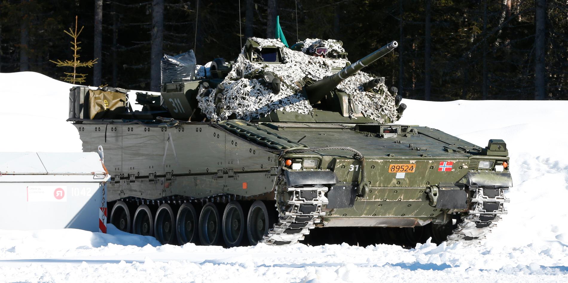 Norsk stridsvagn. Arkivbild