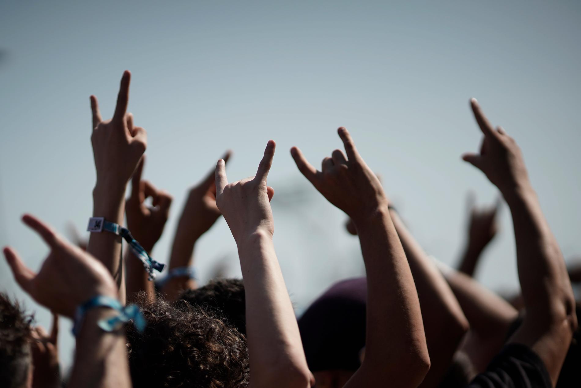 Det blir varken "djävulshorn" eller headbanging på Gefle Metal Festival i år. Festivalen ställer in årets evenemang. Arkivbild.