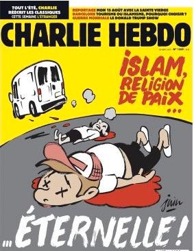 Omslaget till det nya numret av Charlie Hebdo väcker diskussion i Frankrike.