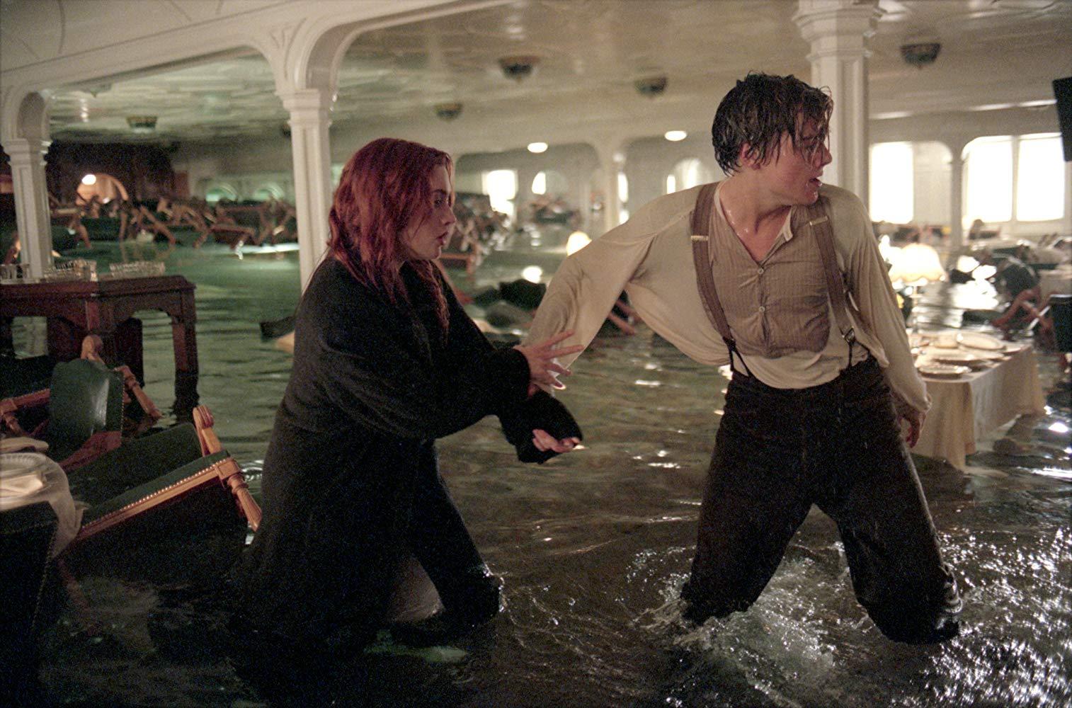 Kate Winslet och Leonardo DiCaprio i Titanic.