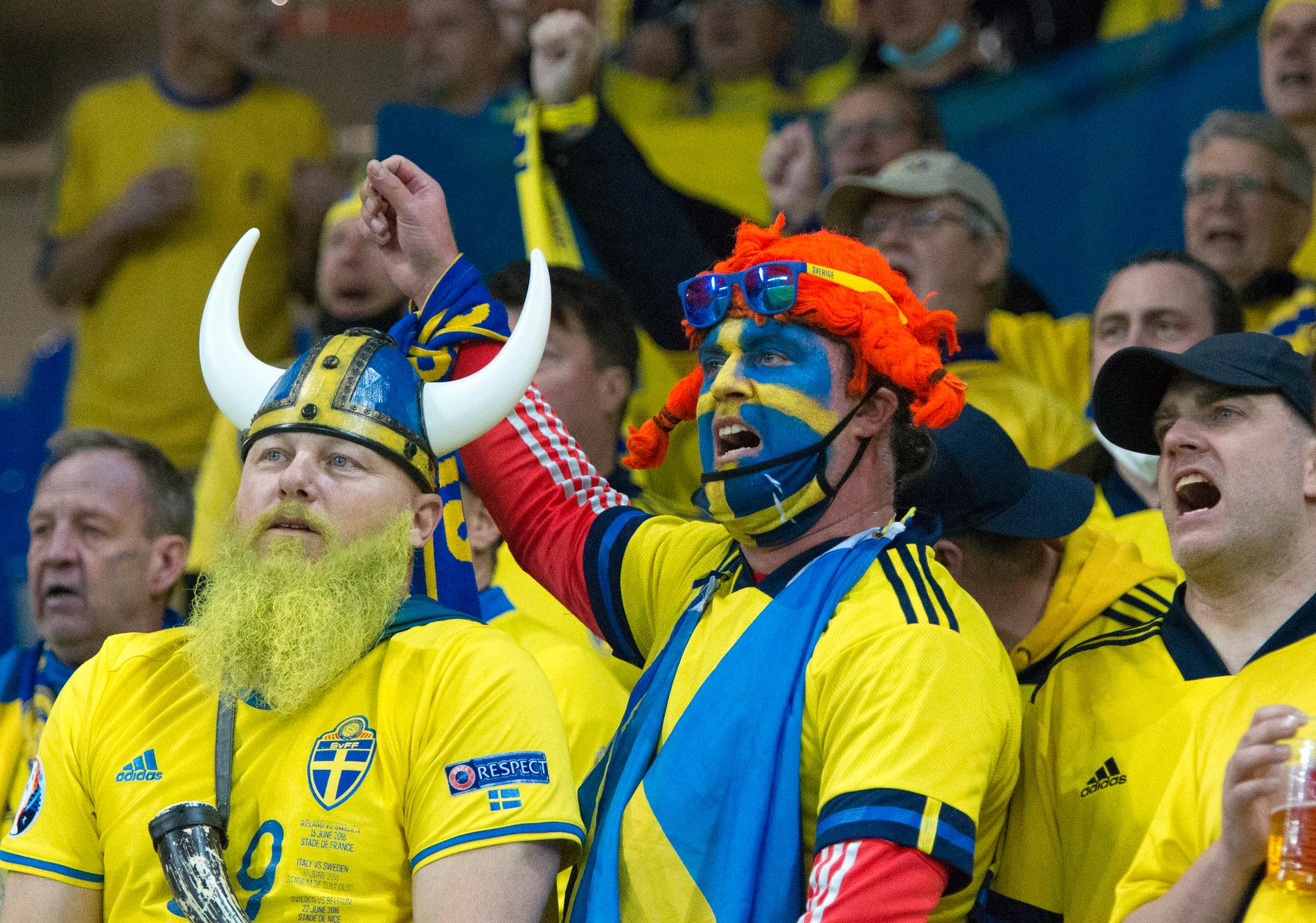 Svenska fans på plats i Georgien.