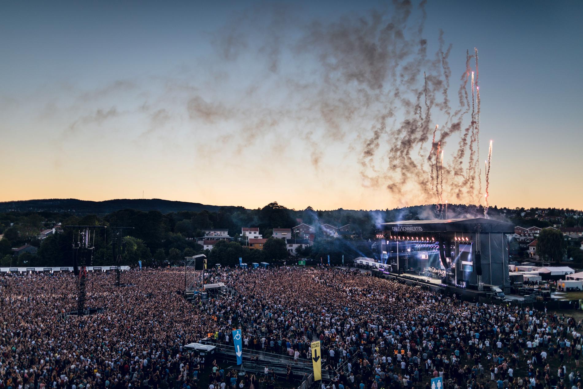 55 000 i publiken på friluftsområdet Voldsløkka i Oslo.